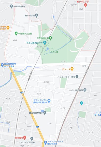 豊田市平芝町MAP